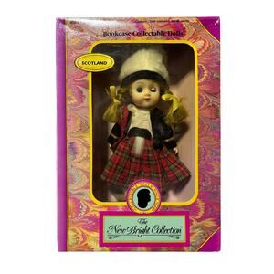 The New Bright Collection Bookcase Collector Scotland Doll
